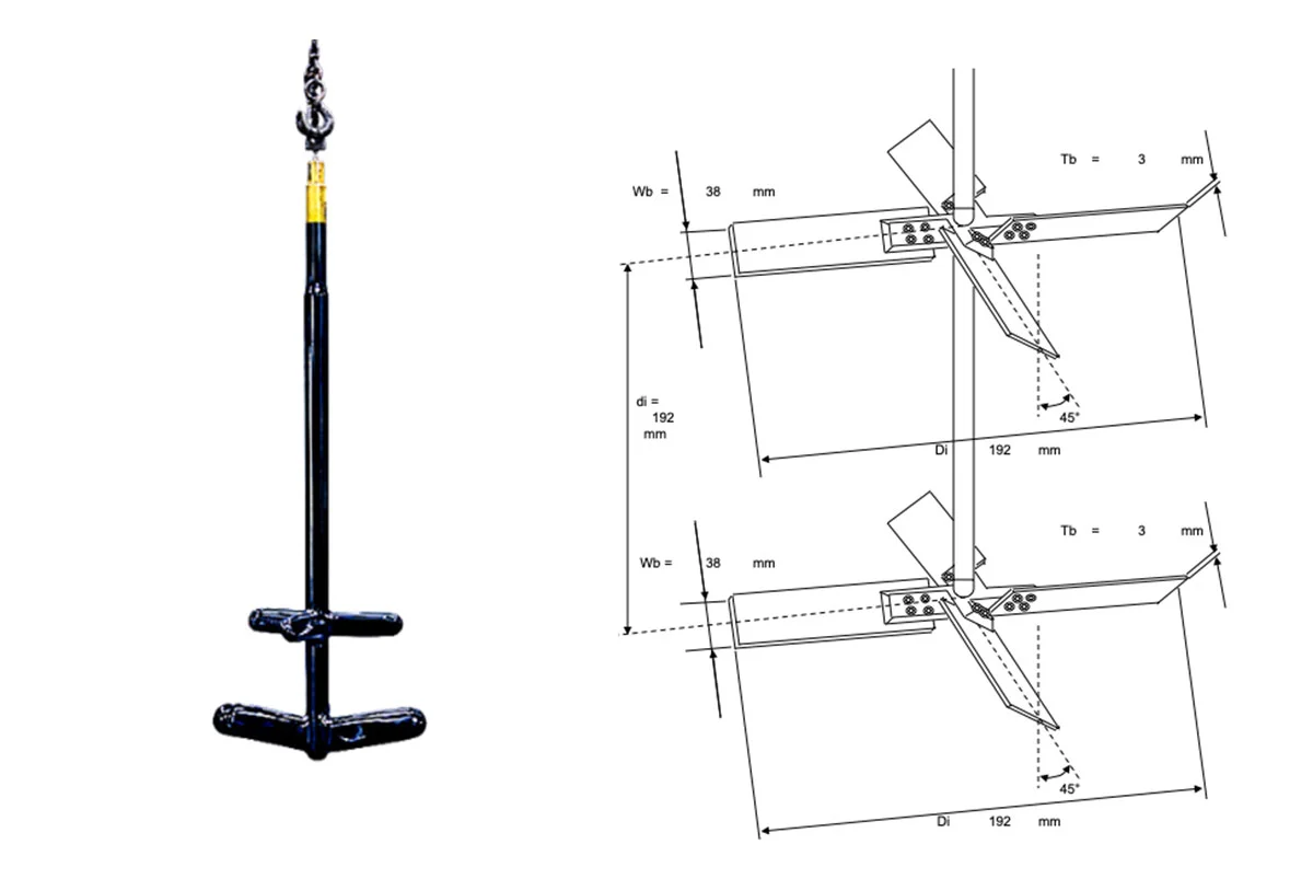Glass Lined Pitched Blade Agitator - Glasskem